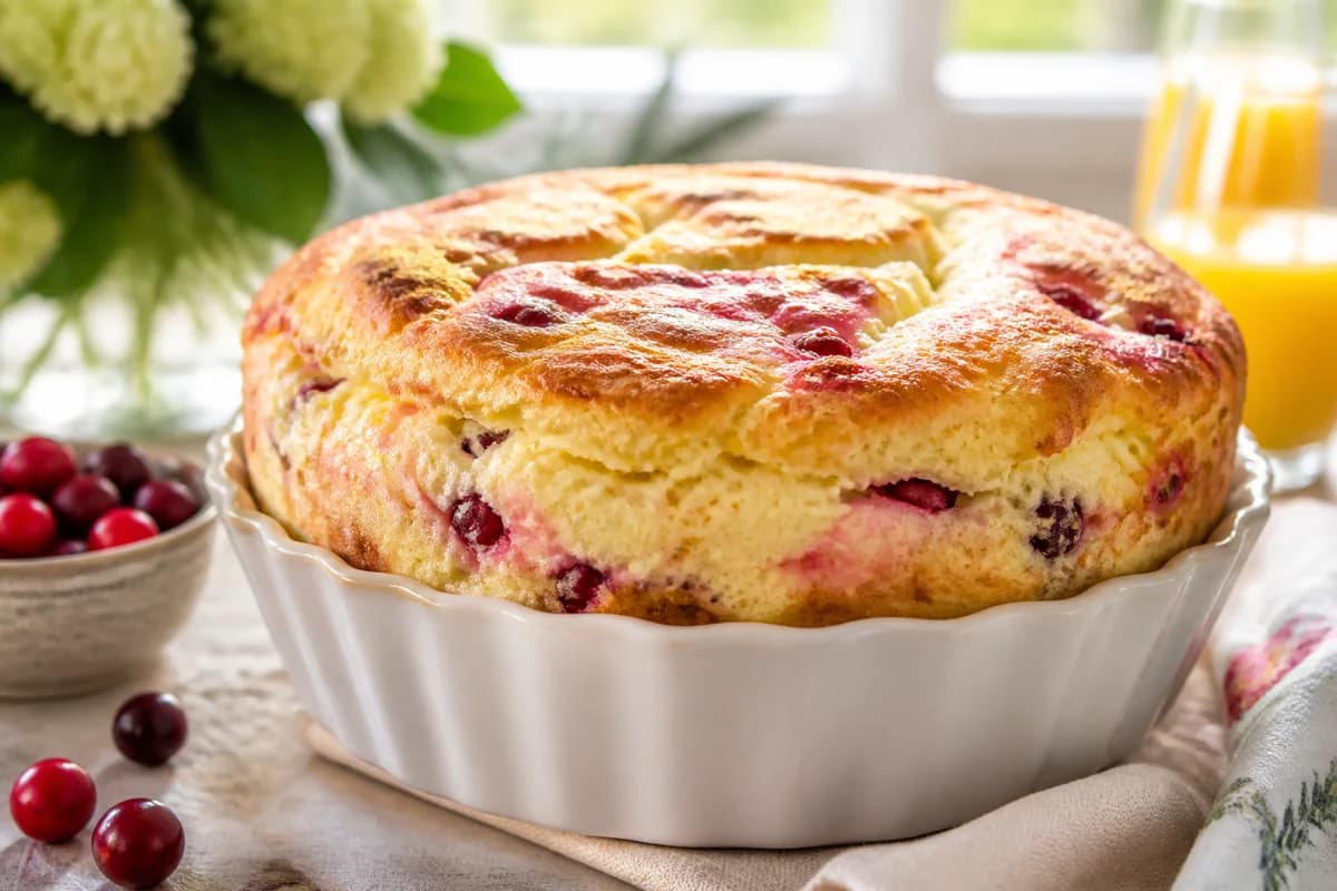 A welcoming table featuring Cranberry Souffle