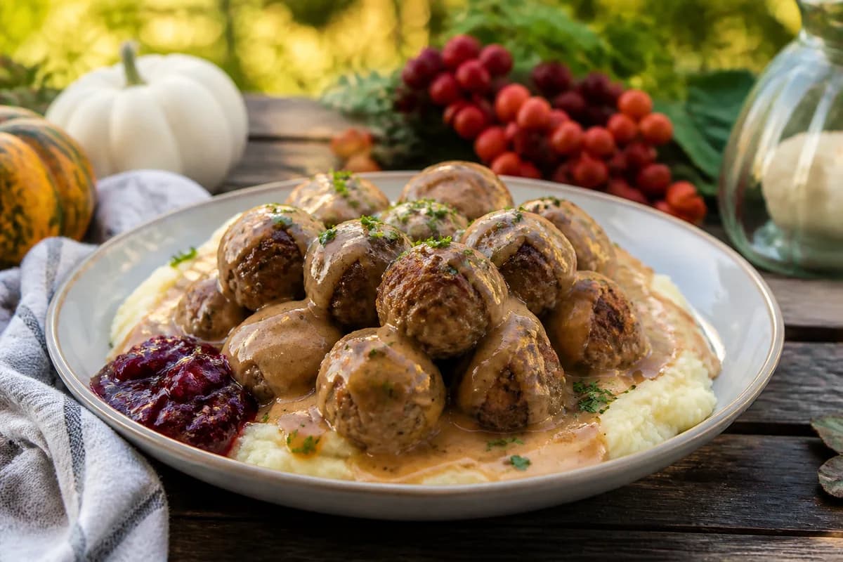 Finished Swedish Meatballs
