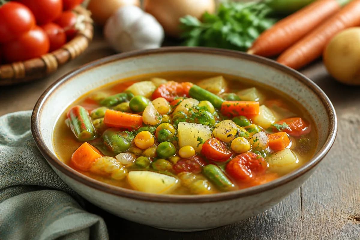 Finished Vegetable Soup