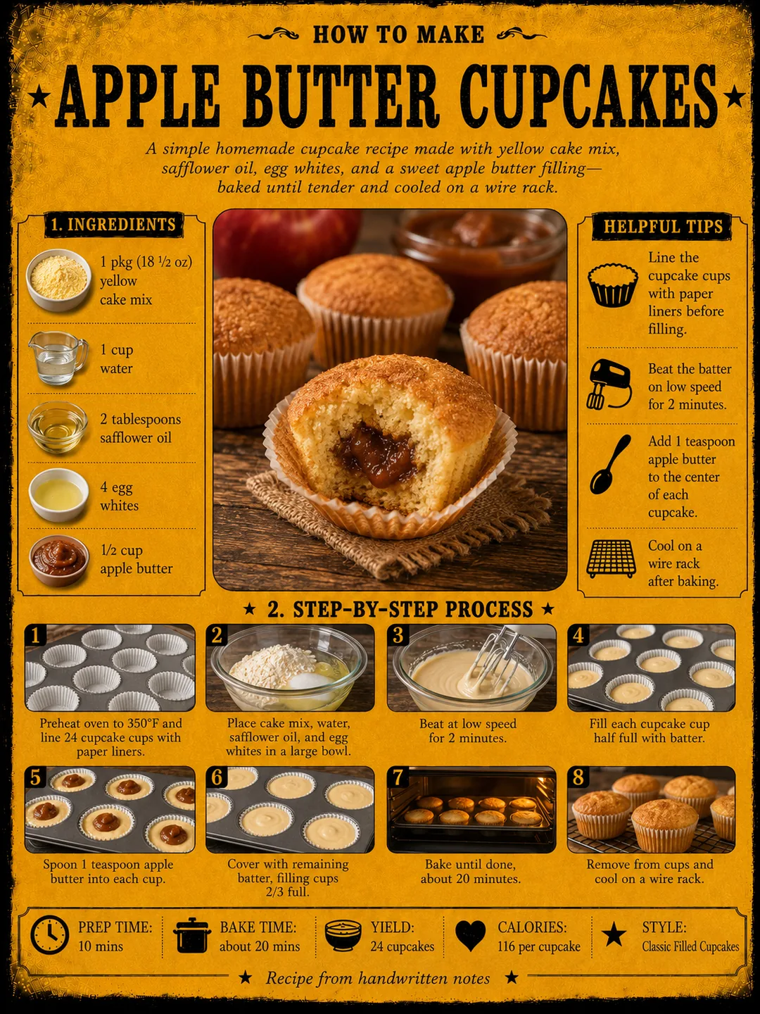 Official source card for Apple Butter Cupcakes