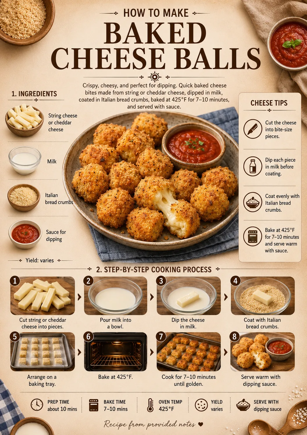 Official source card for Baked Cheese Balls
