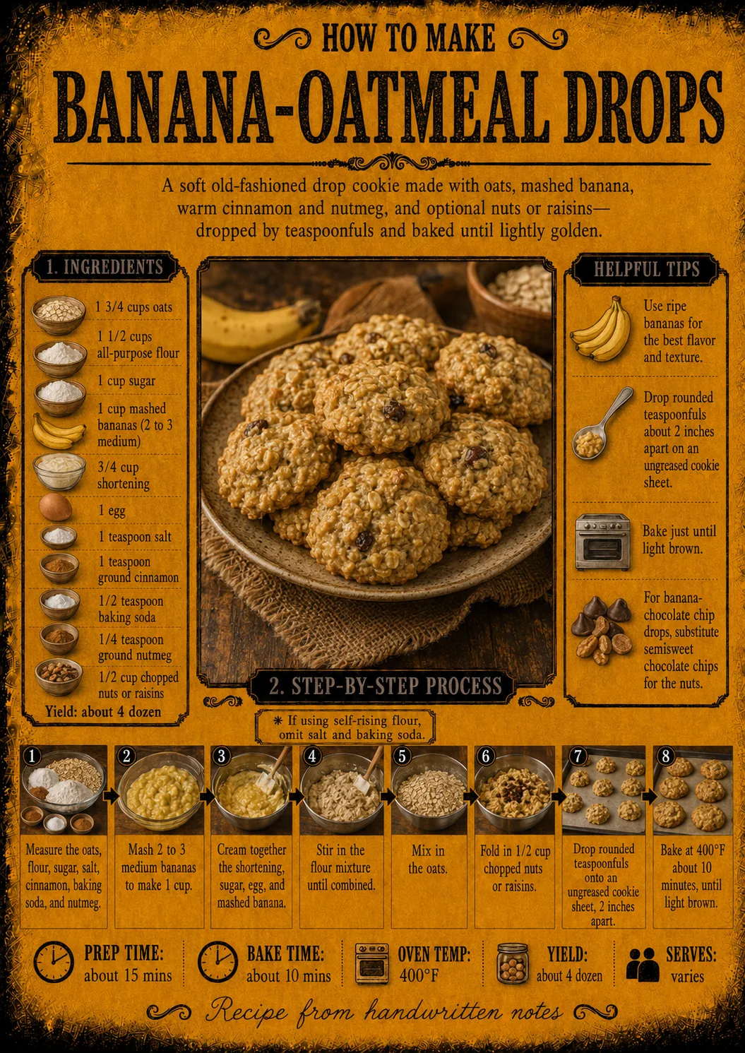 Official source card for Banana Oatmeal Drops