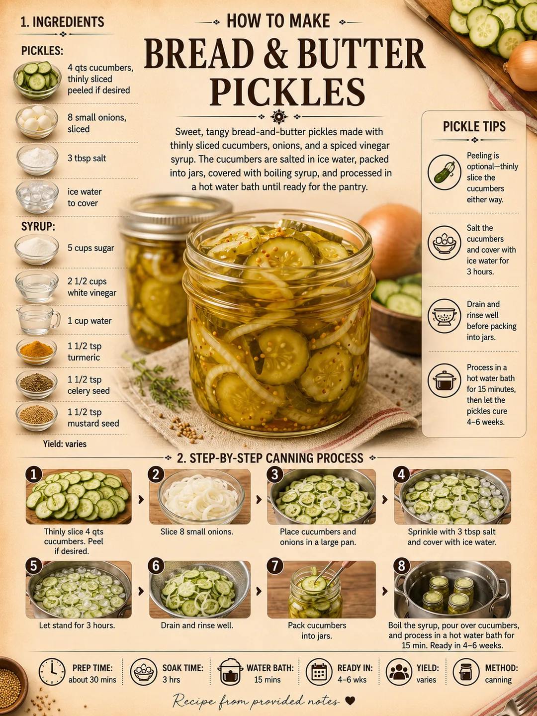 Official source card for Bread & Butter Pickles