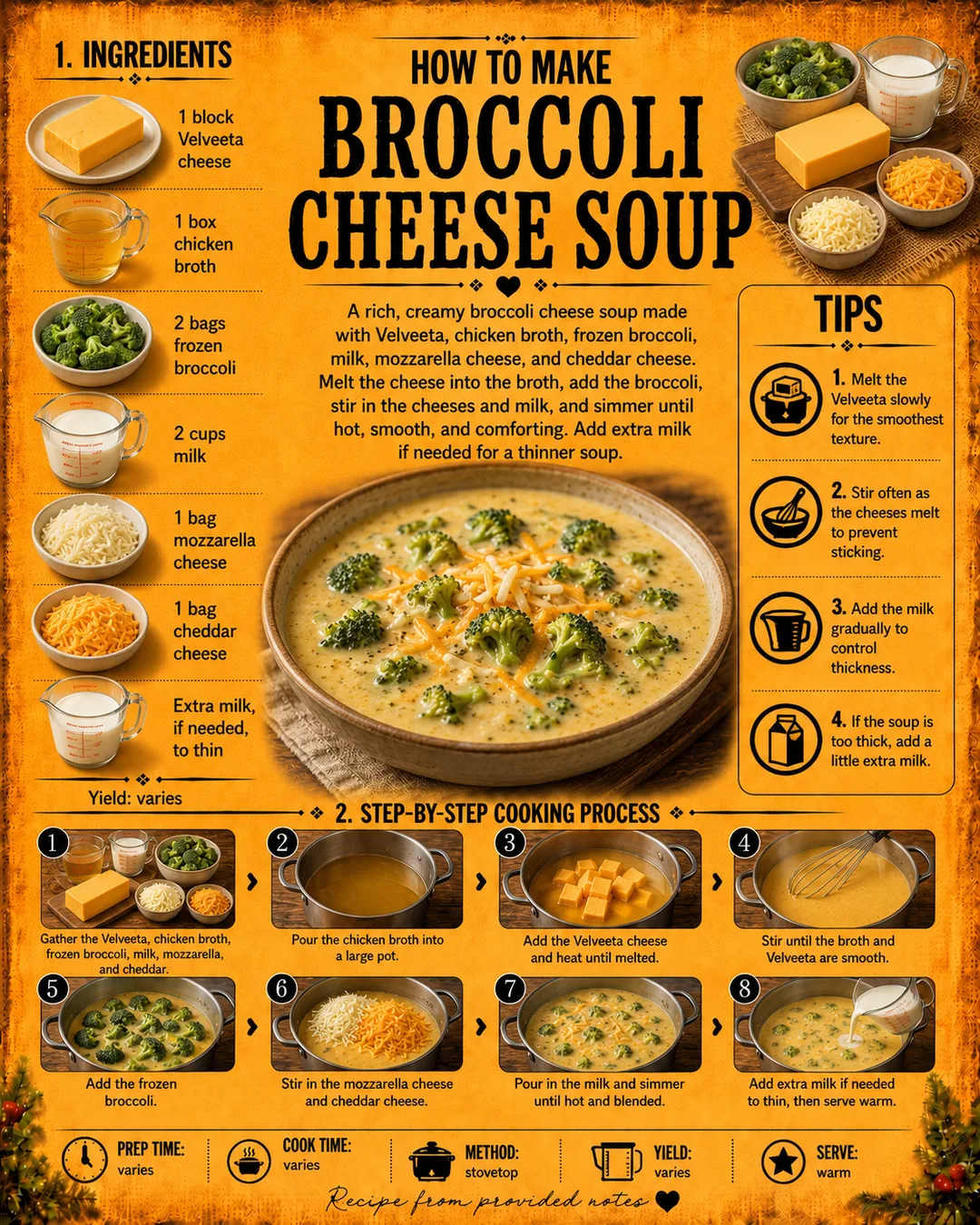 Official source card for Broccoli Cheese Soup