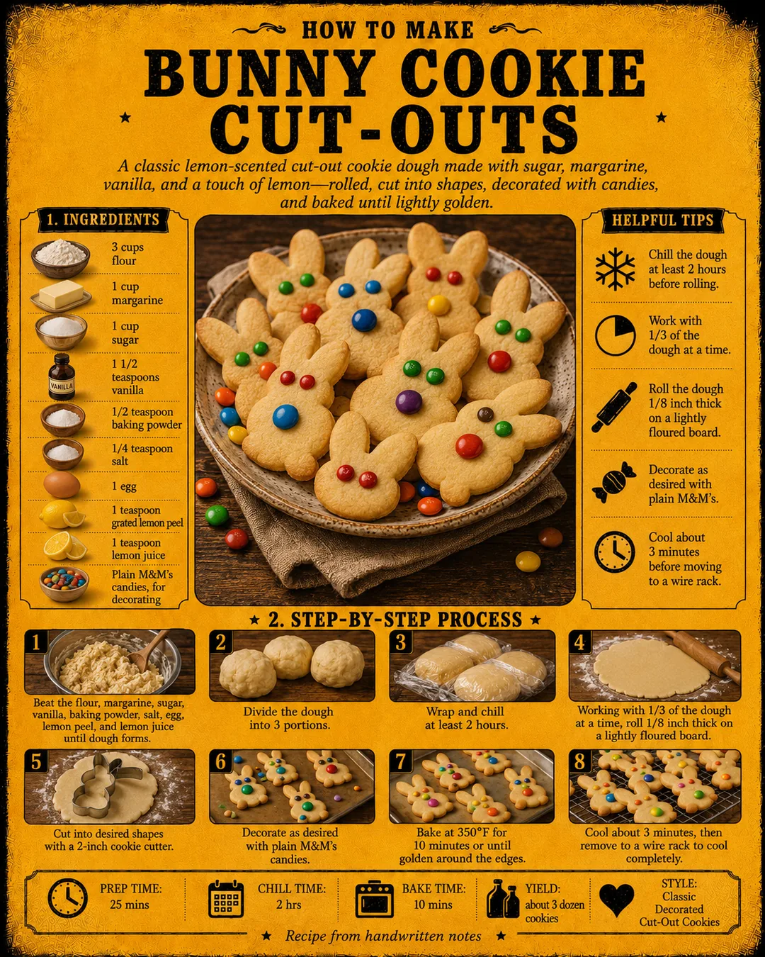 Official source card for Bunny Cookie Cut Outs