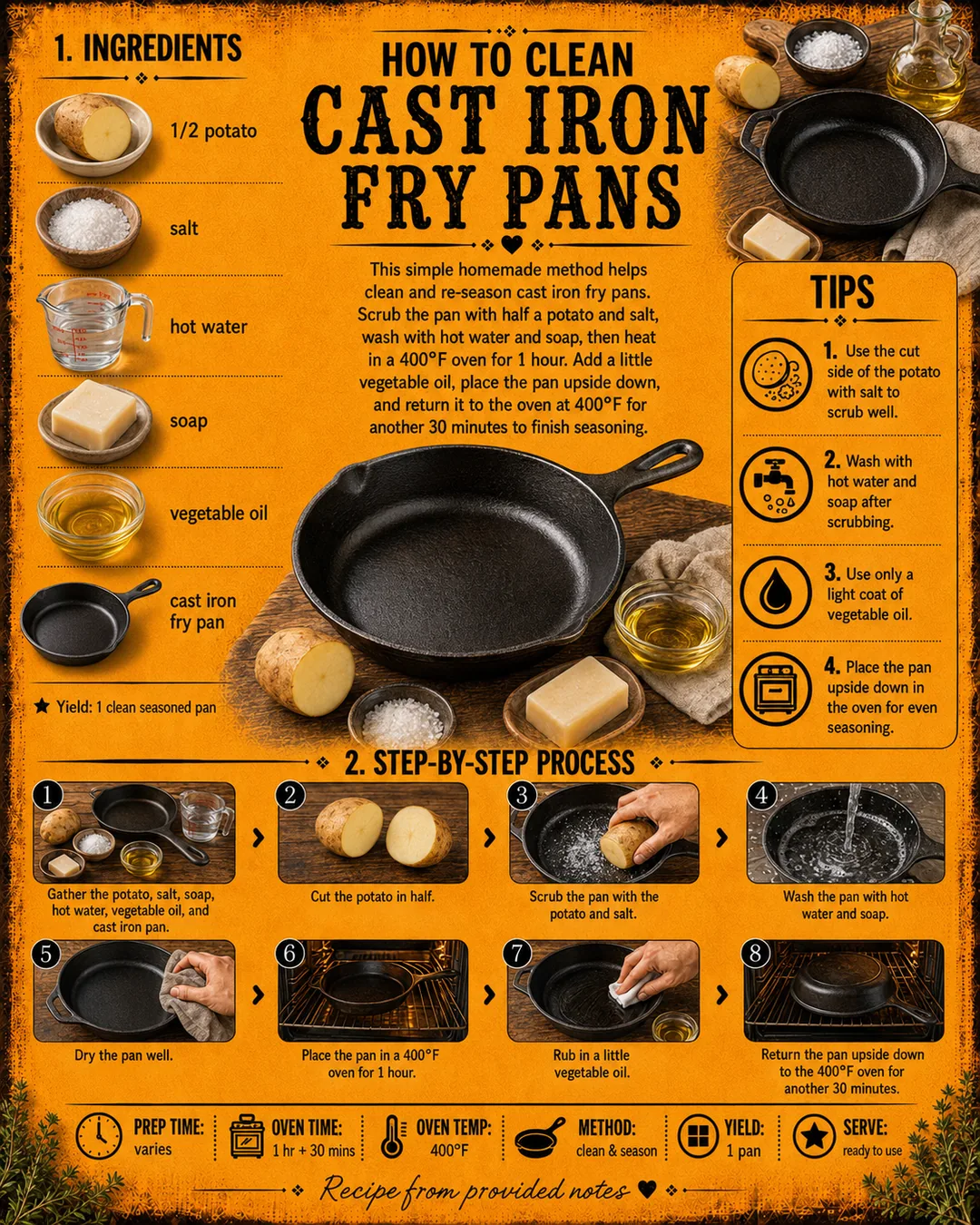 Official source card for Cast Iron Fry Pans