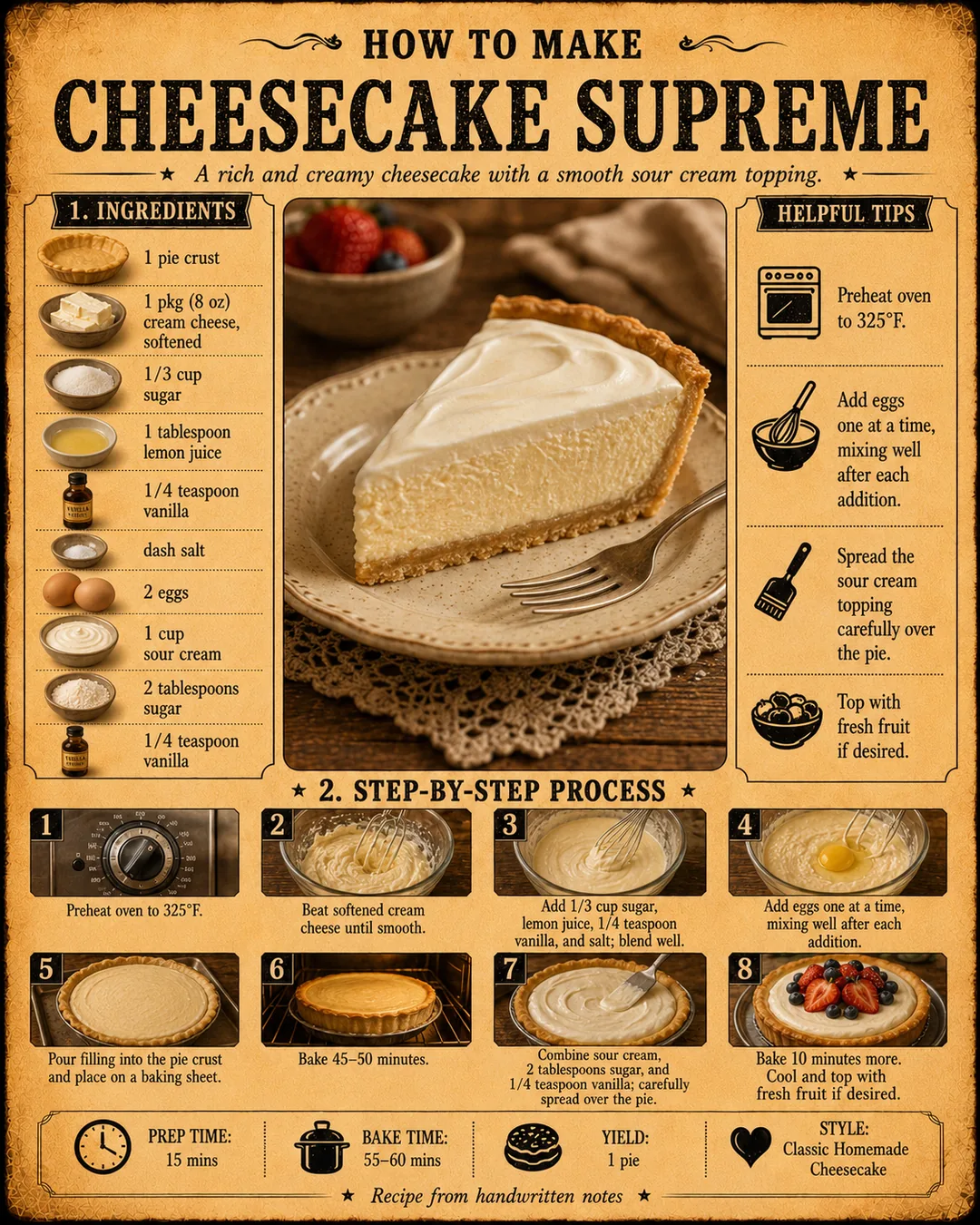 Official source card for Cheesecake Supreme