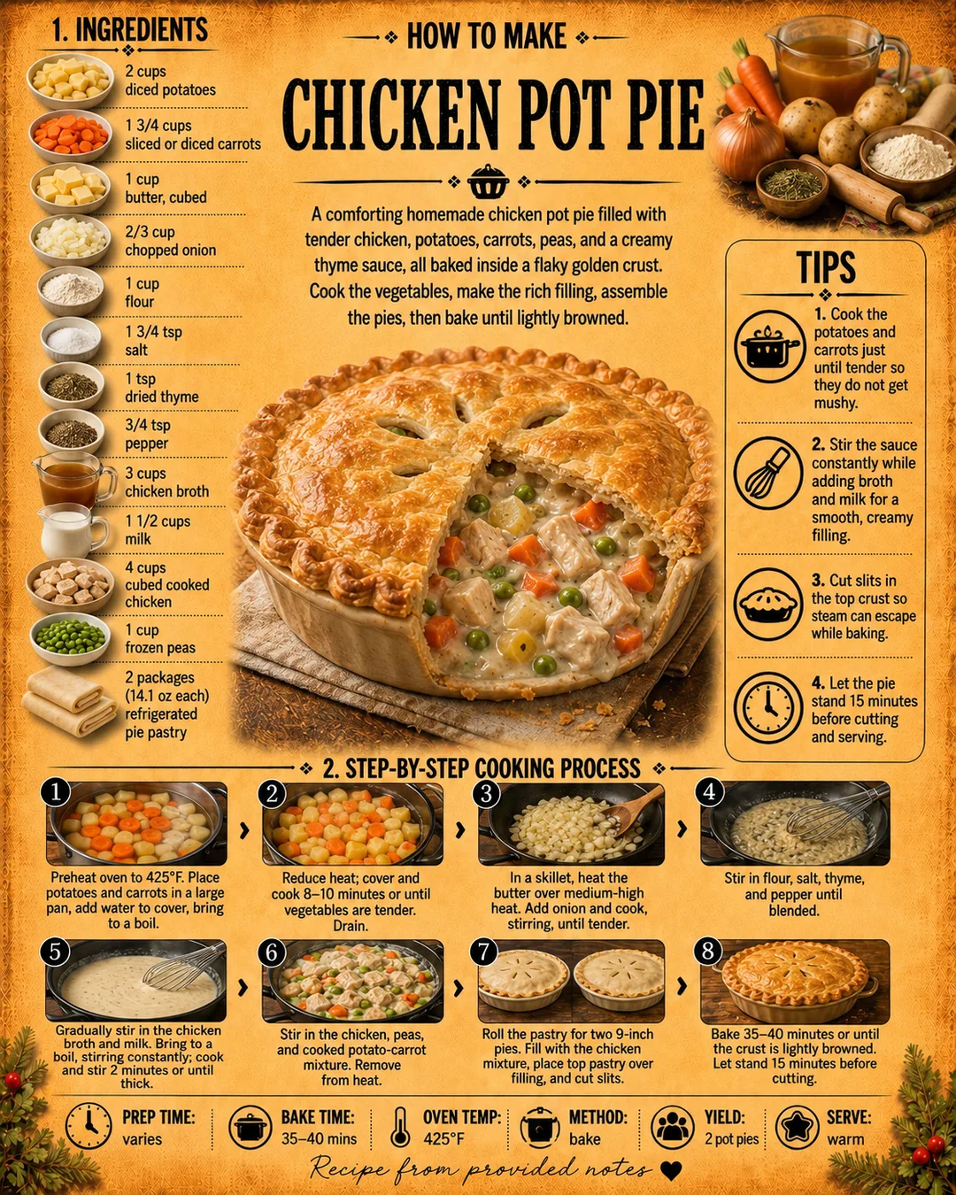 Official source card for Chicken Pot Pie