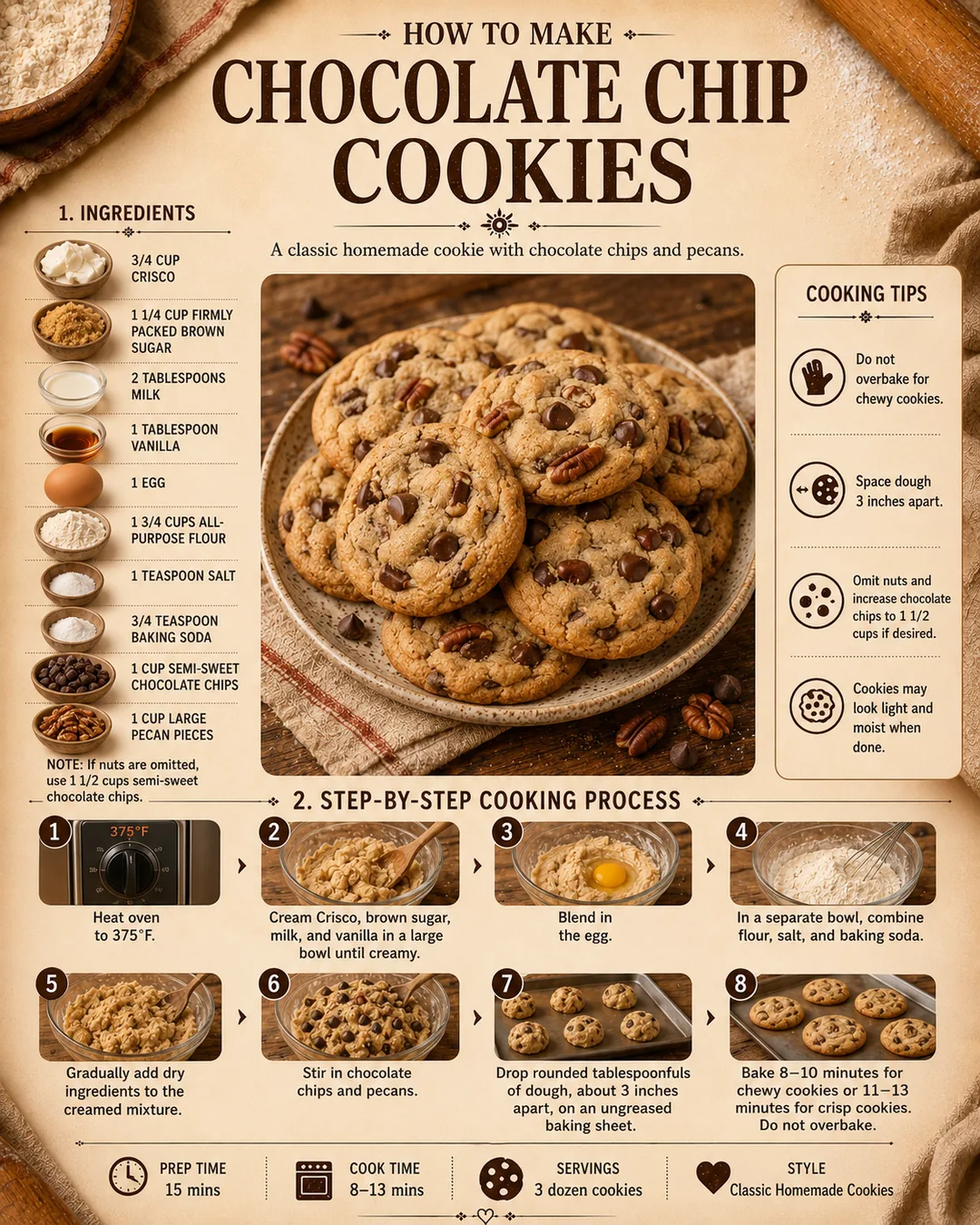 Official source card for Chocolate Chip Cookies