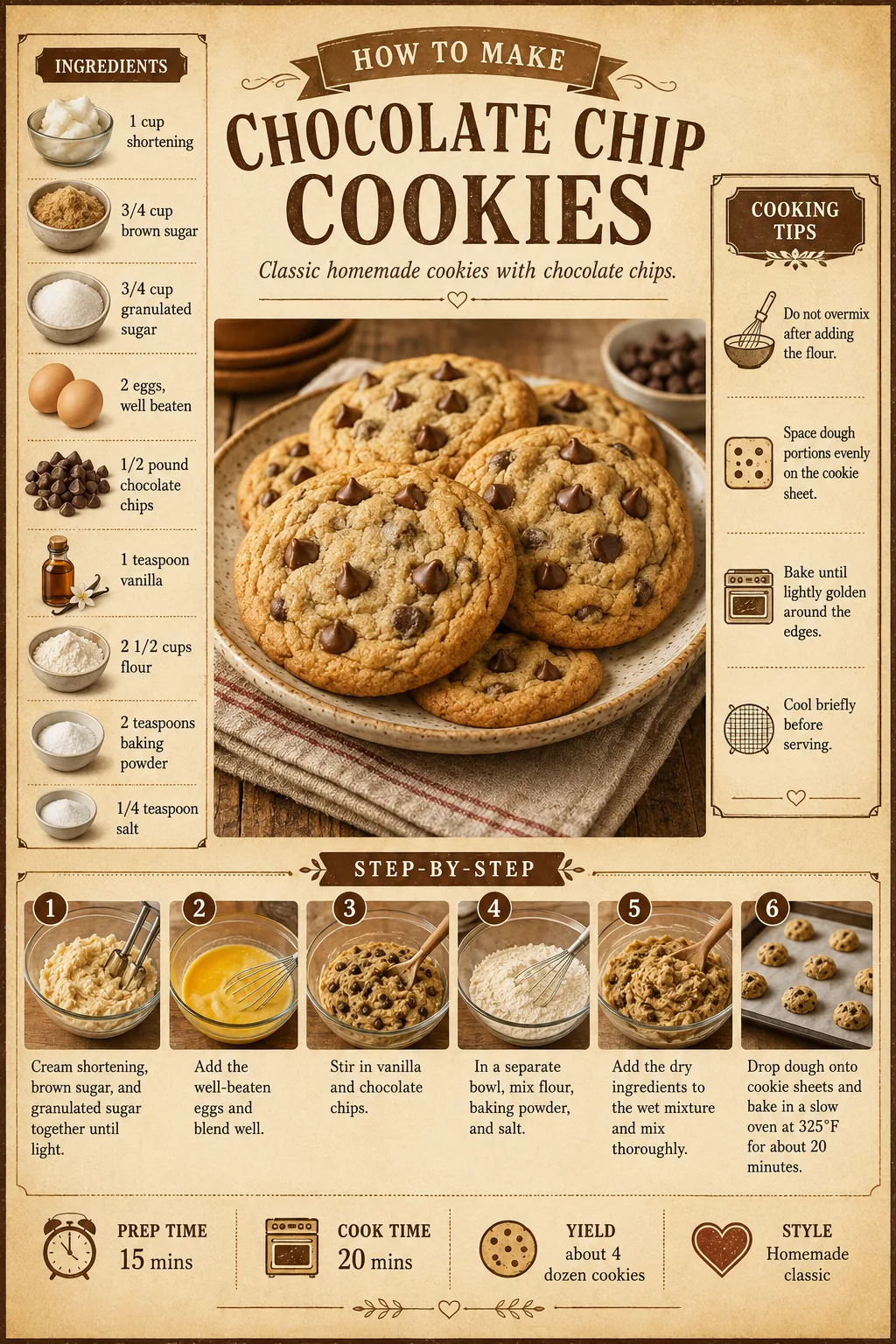 Official source card for Chocolate Chip Cookies