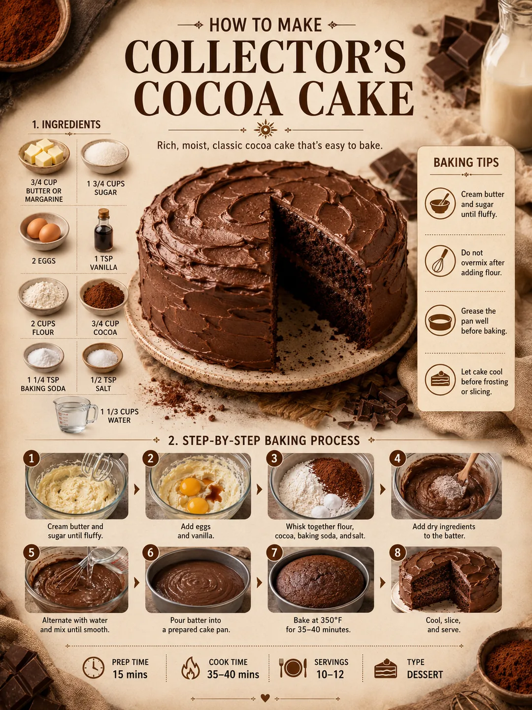 Official source card for Collector's Cocoa Cake
