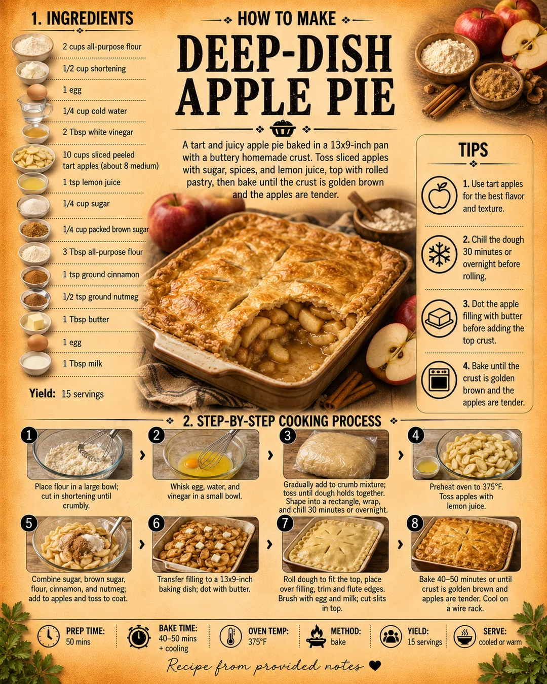 Official source card for Deep Dish Apple Pie