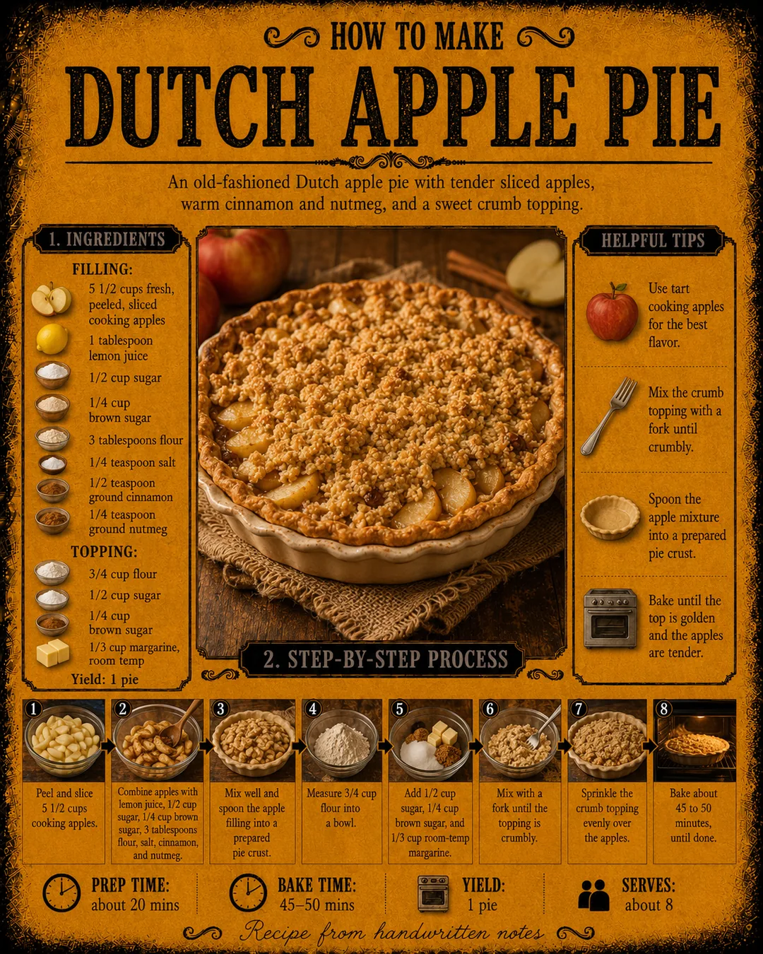 Official source card for Dutch Apple Pie