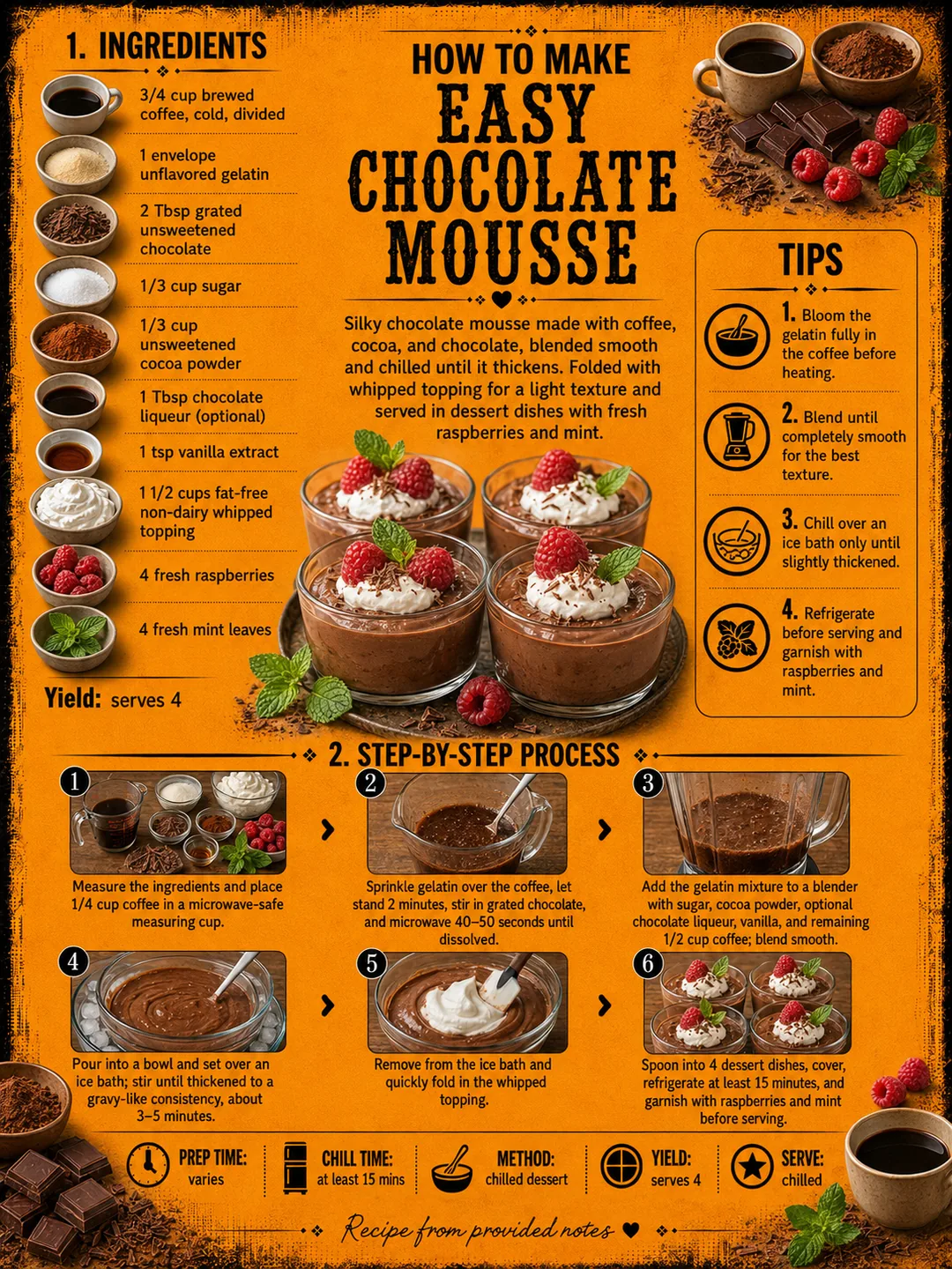 Official source card for Easy Chocolate Mousse