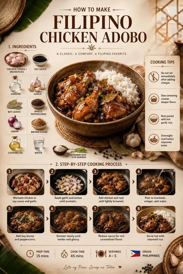 Official source card for Filipino Chicken Adobo