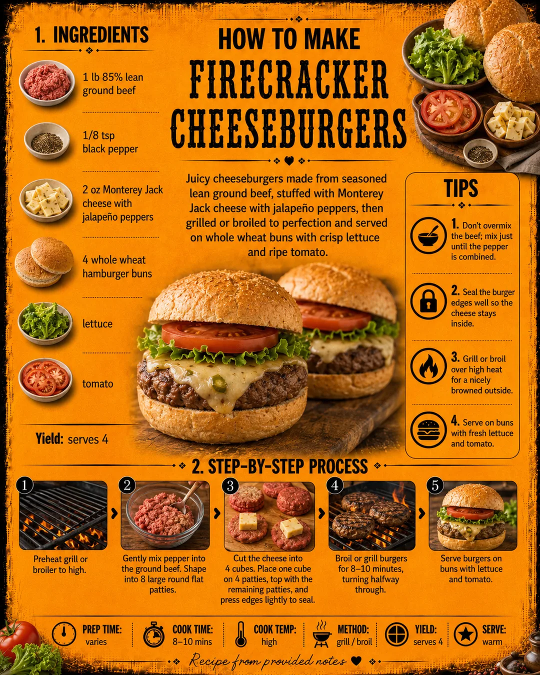 Official source card for Firecracker Cheeseburgers