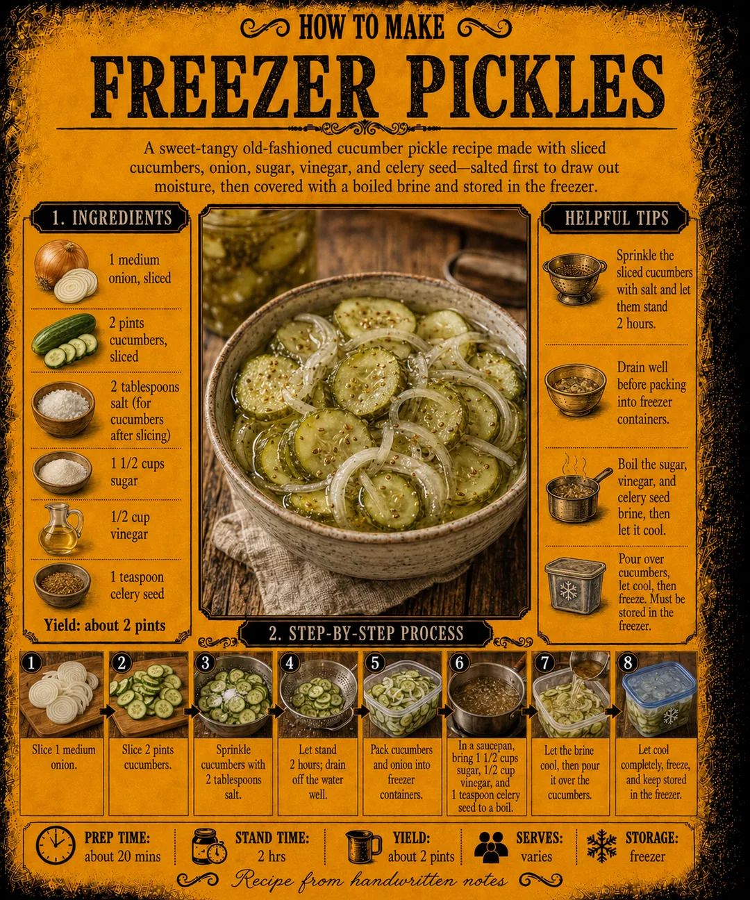 Official source card for Freezer Pickles