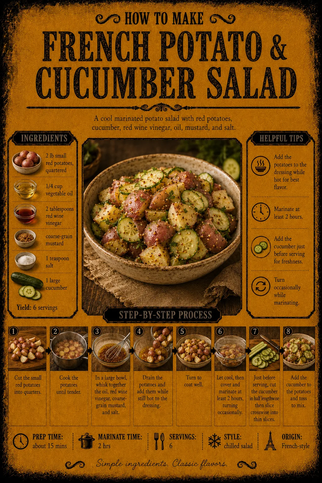 Official source card for French Potato & Cucumber Salad