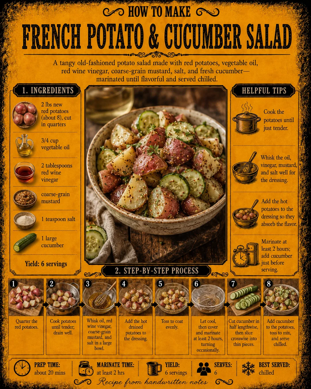 Official source card for French Potato & Cucumber Salad