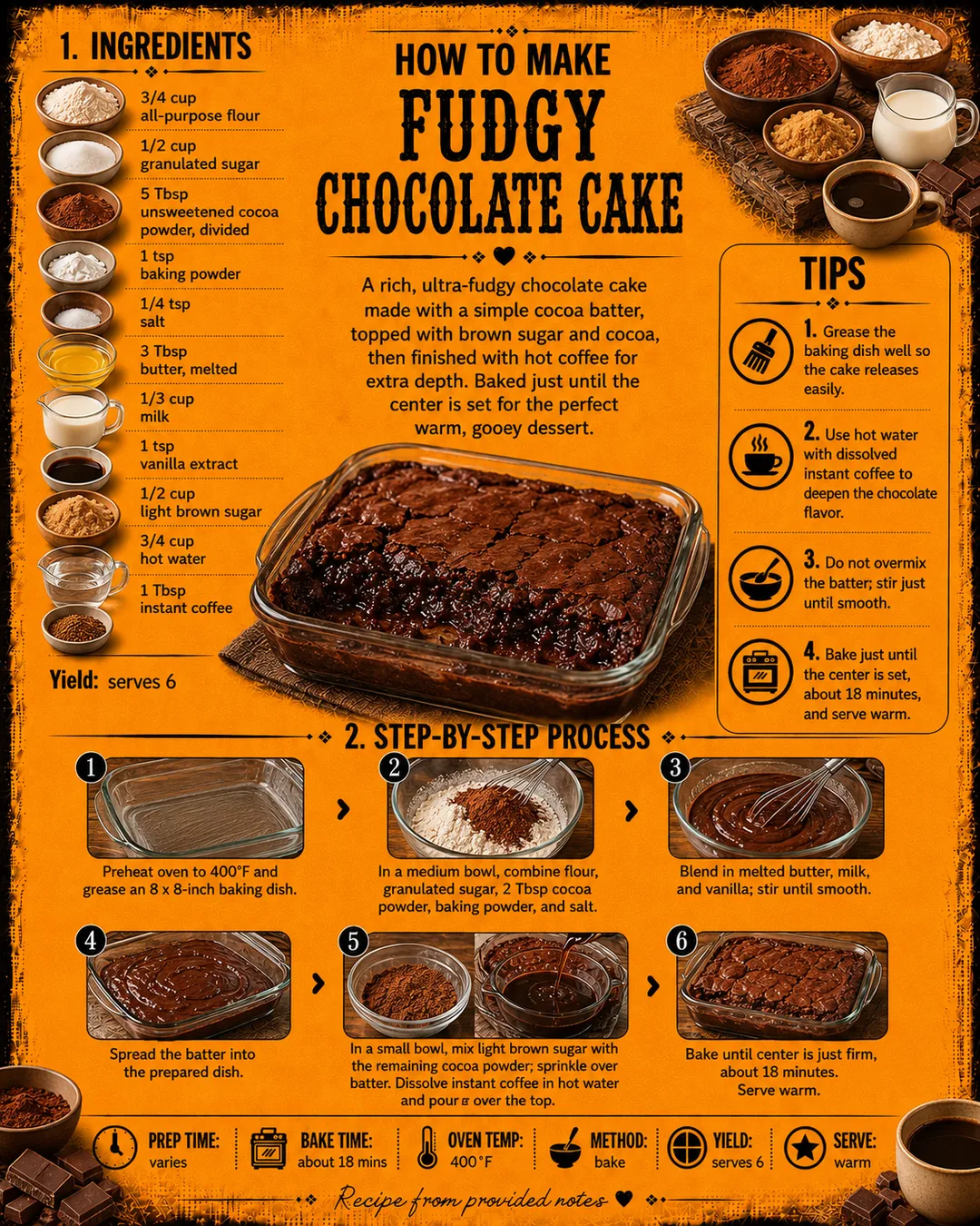 Official source card for Fudgy Chocolate Cake