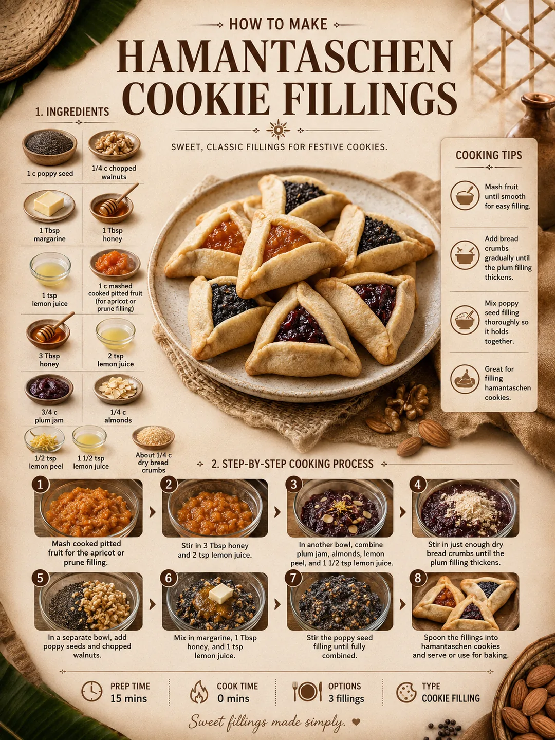 Official source card for Hamantaschen Cookie Fillings