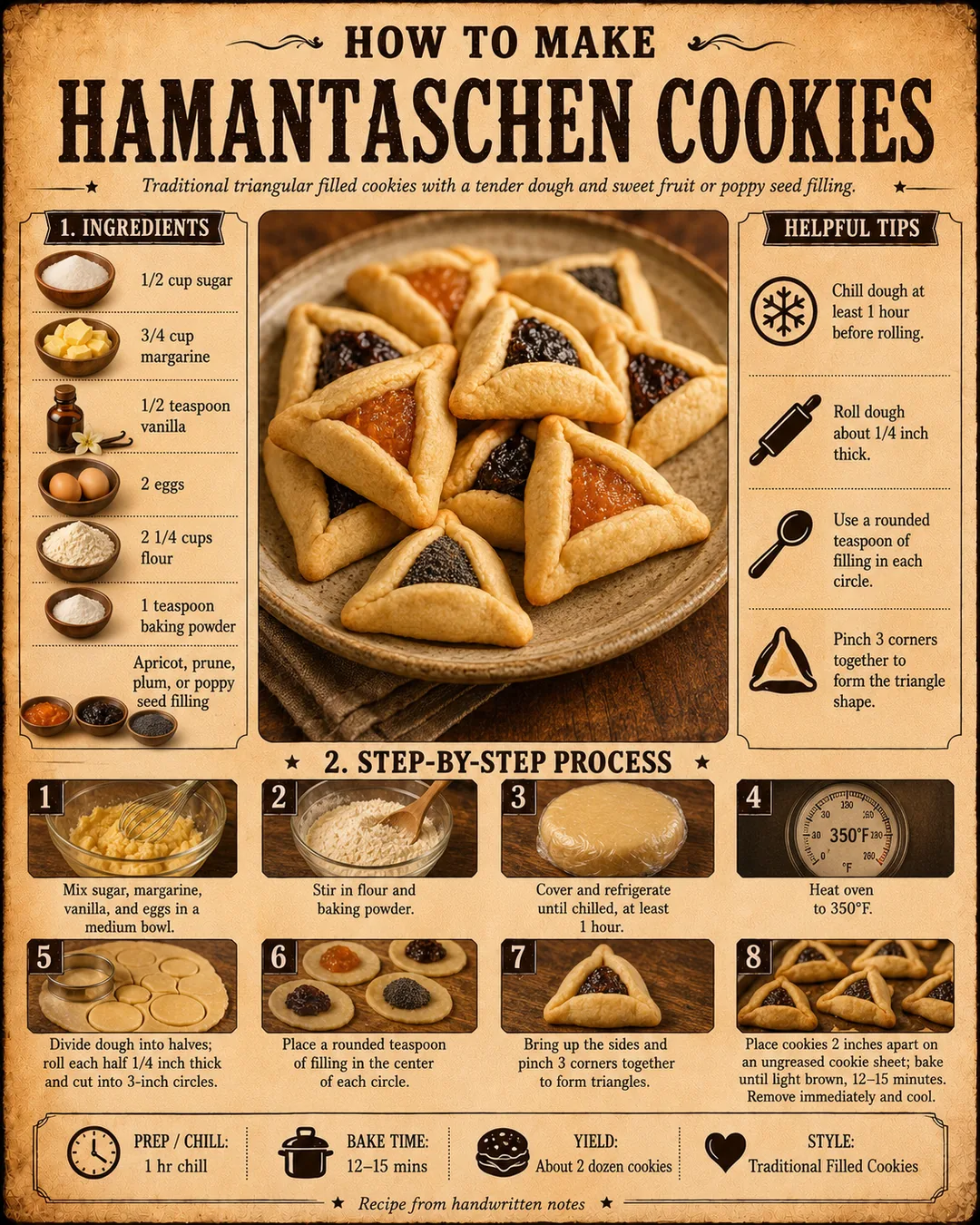 Official source card for Hamantaschen Cookies