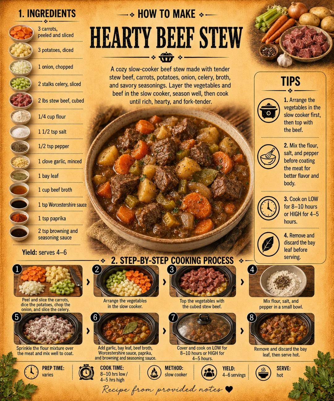 Official source card for Hearty Beef Stew