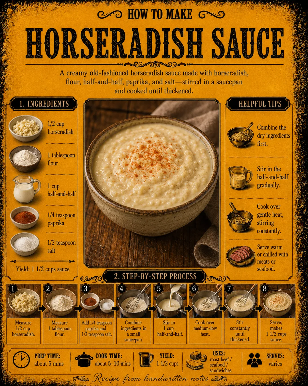 Official source card for Horseradish Sauce