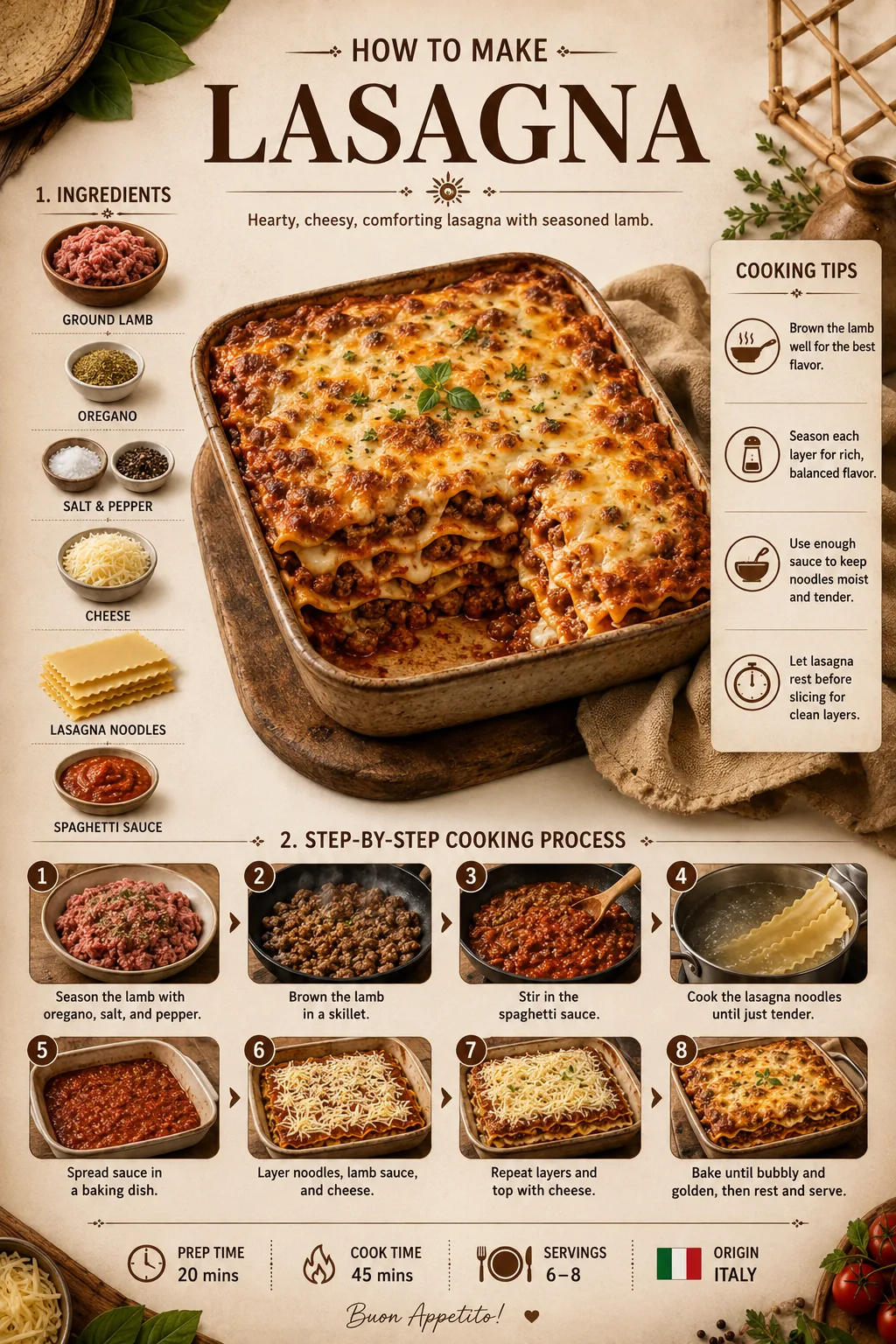 Official source card for Lasagna