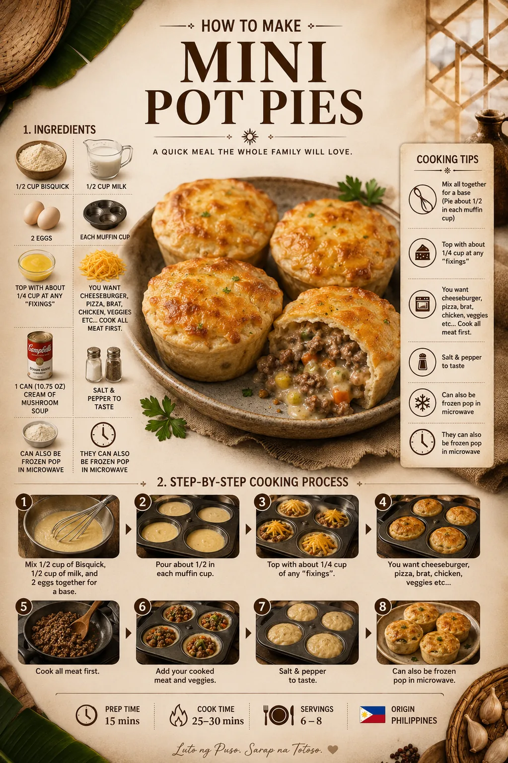 Official source card for Mini Pot Pies