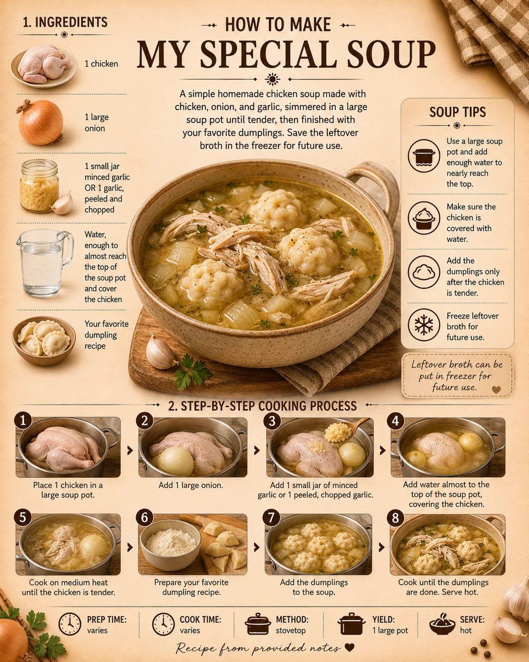 Official source card for My Special Soup