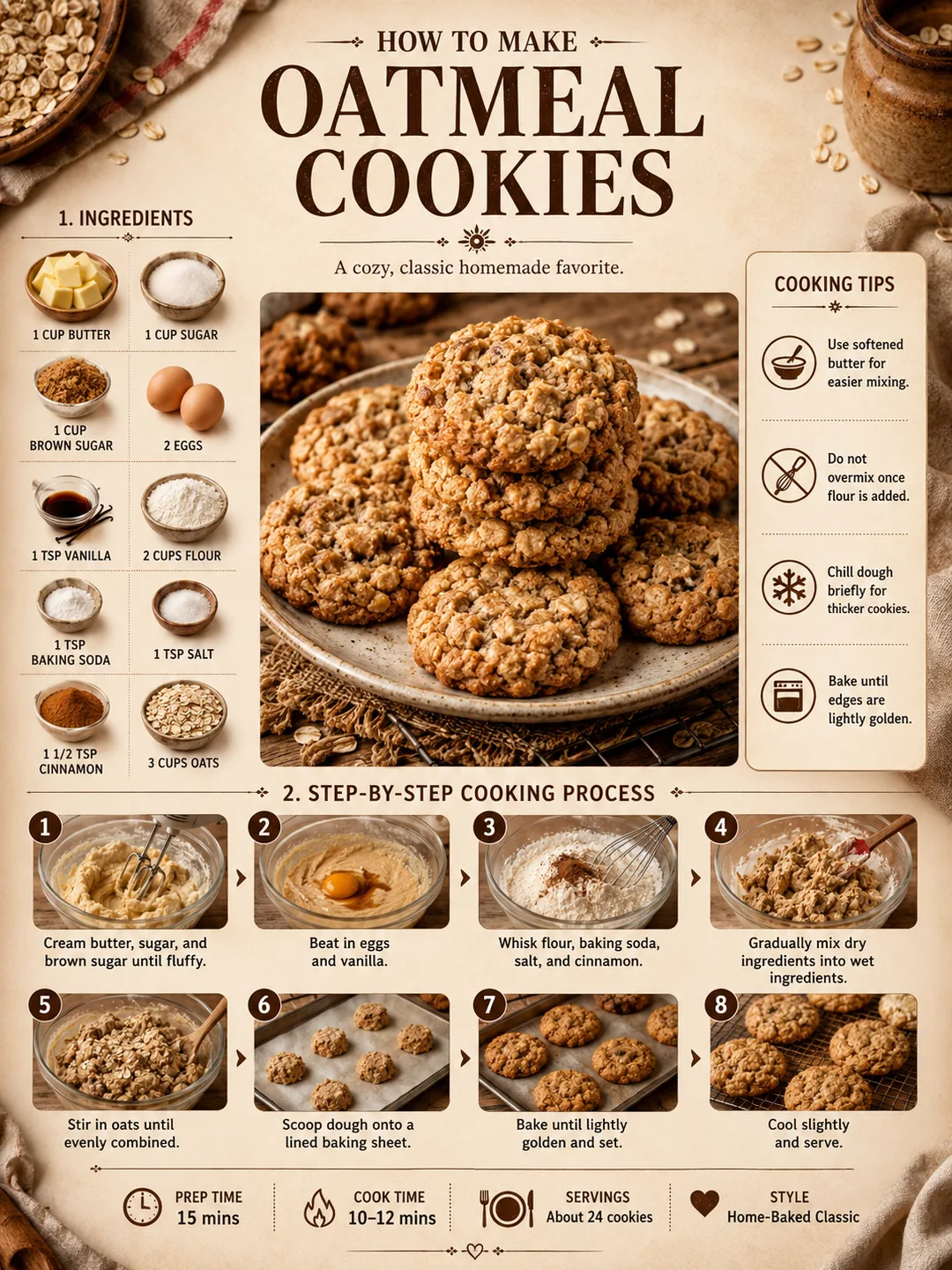 Official source card for Oatmeal Cookies