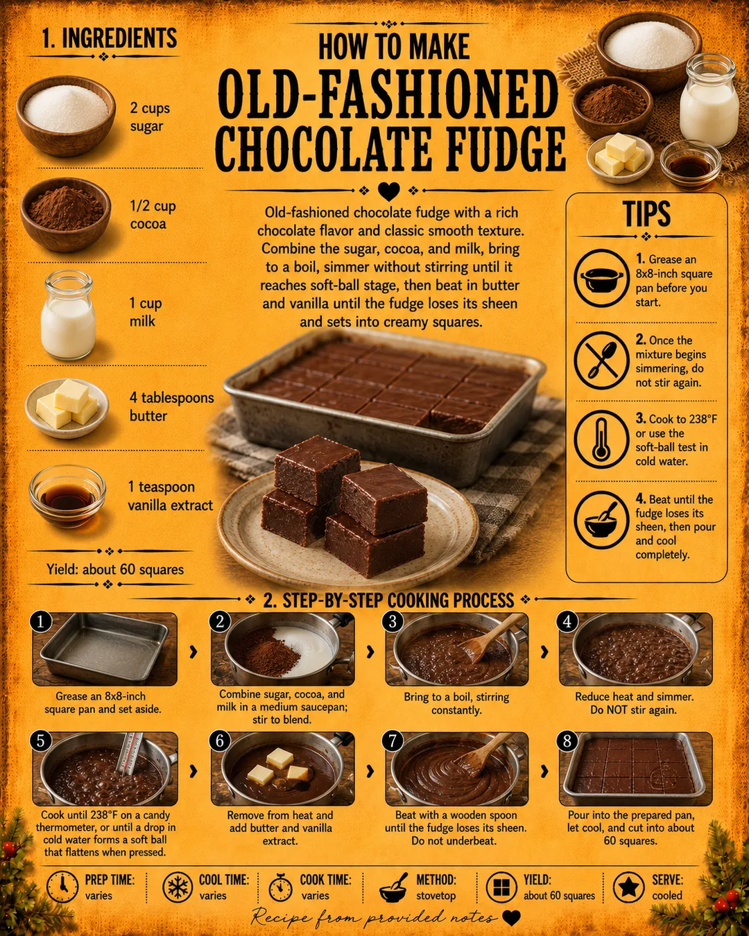 Official source card for Old Fashioned Chocolate Fudge