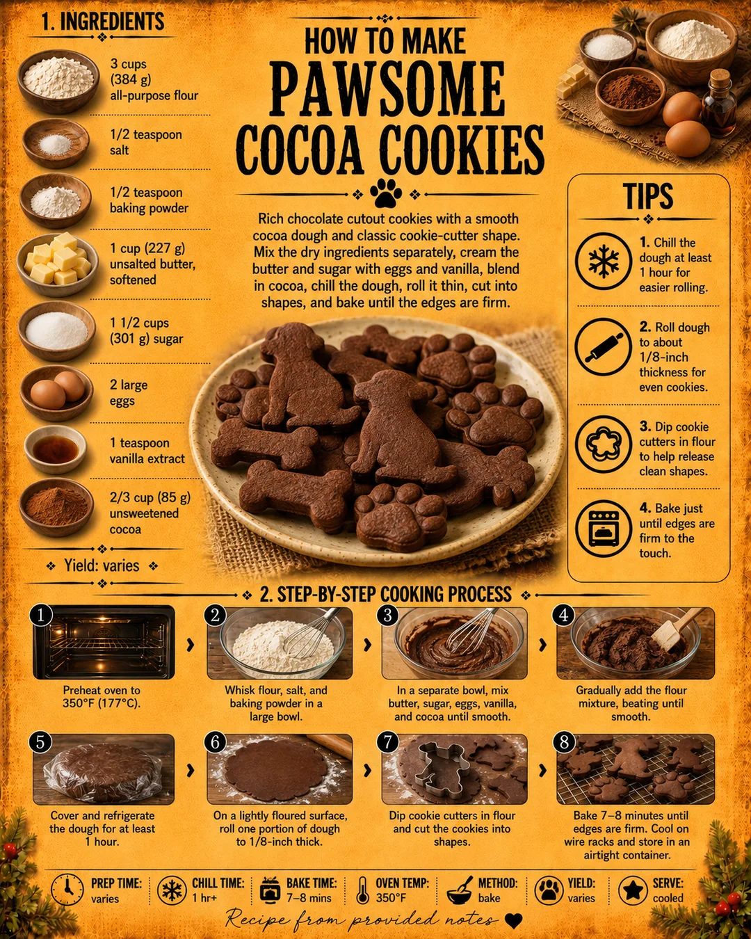 Official source card for Pawsome Cocoa Cookies