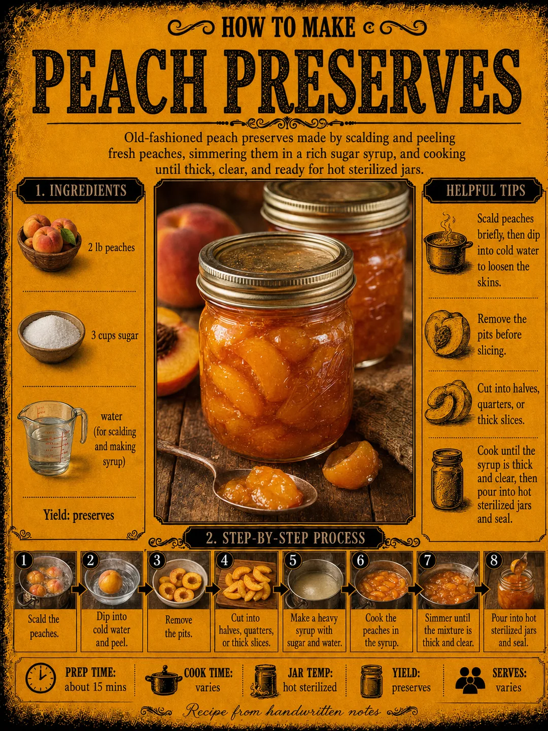 Official source card for Peach Preserves
