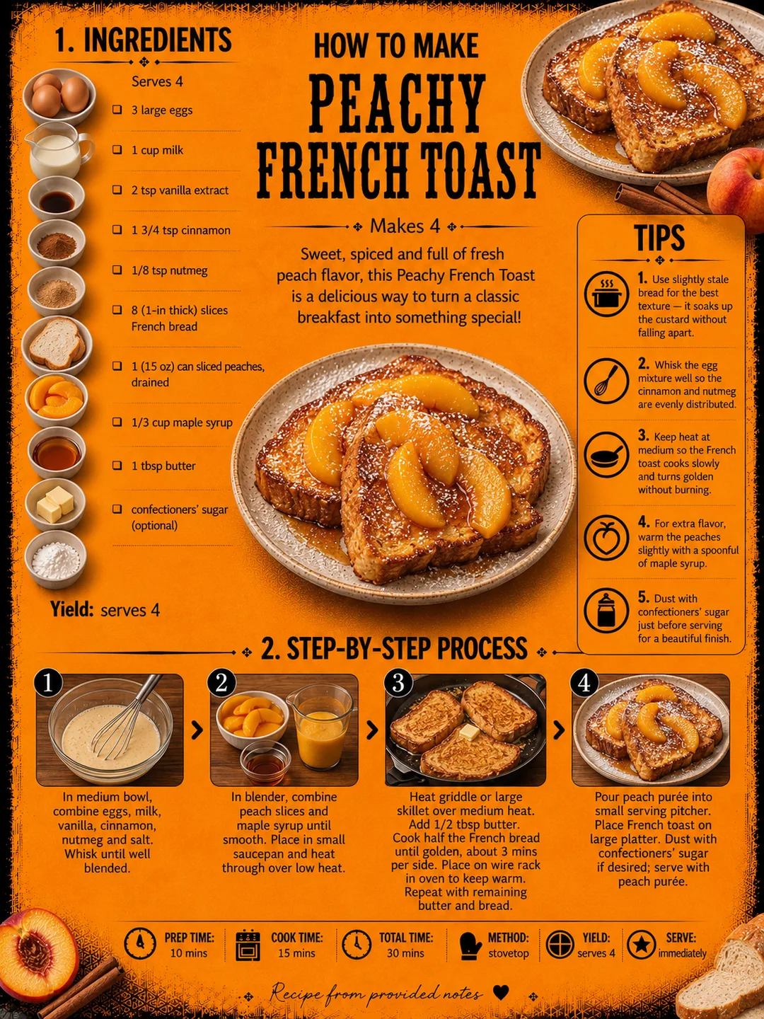 Official source card for Peachy French Toast