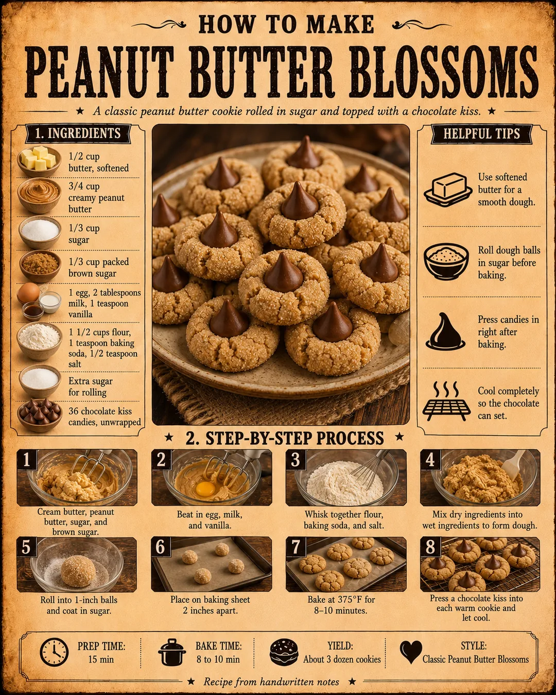 Official source card for Peanut Butter Blossoms