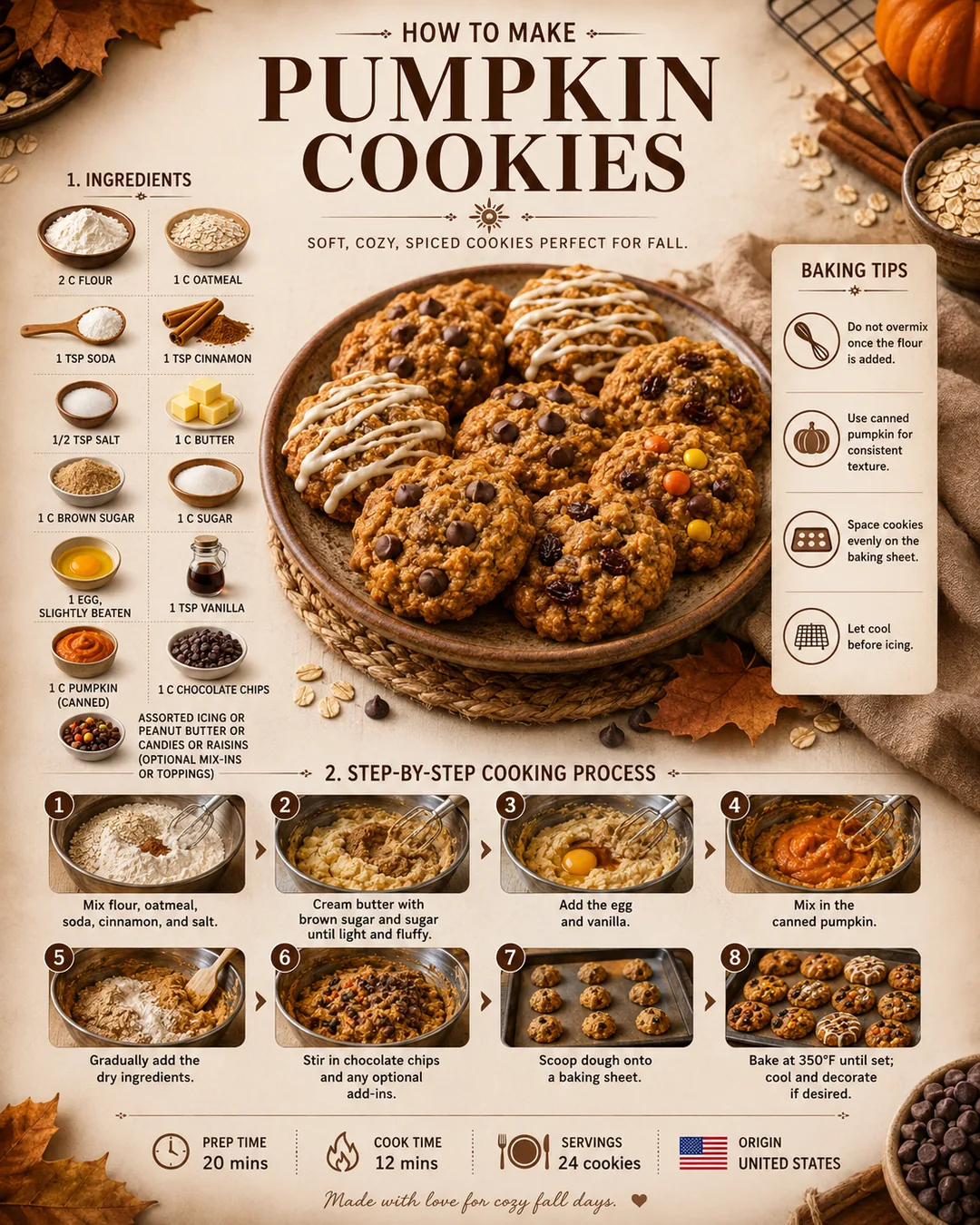 Official source card for Pumpkin Cookies