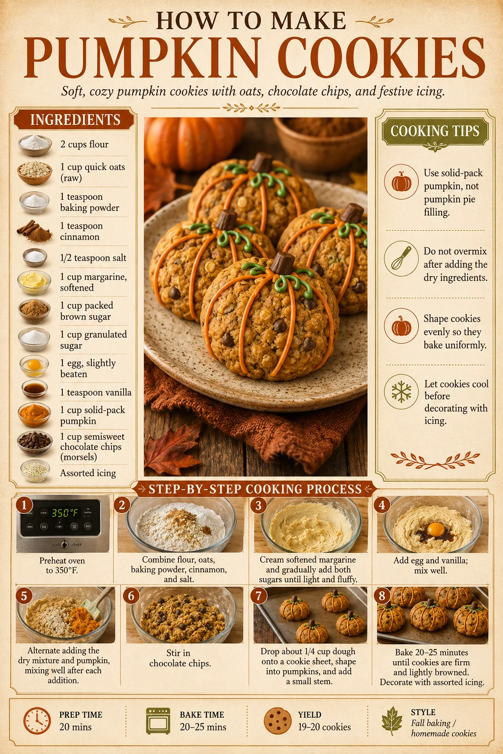 Official source card for Pumpkin Cookies