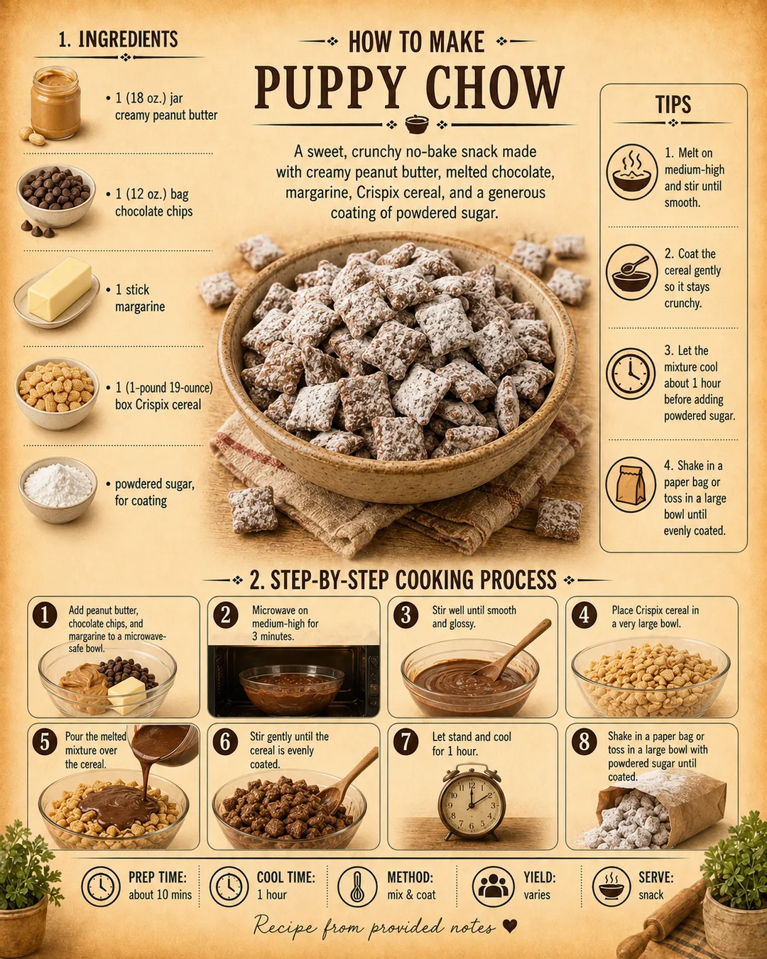 Official source card for Puppy Chow