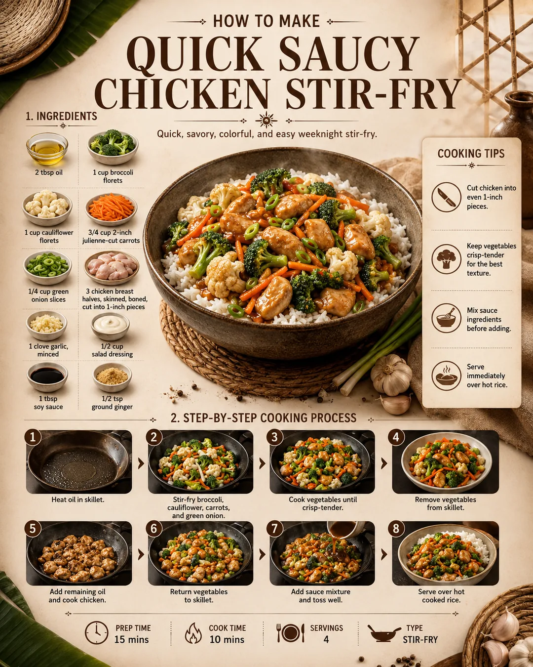 Official source card for Quick Saucy Chicken Stir Fry