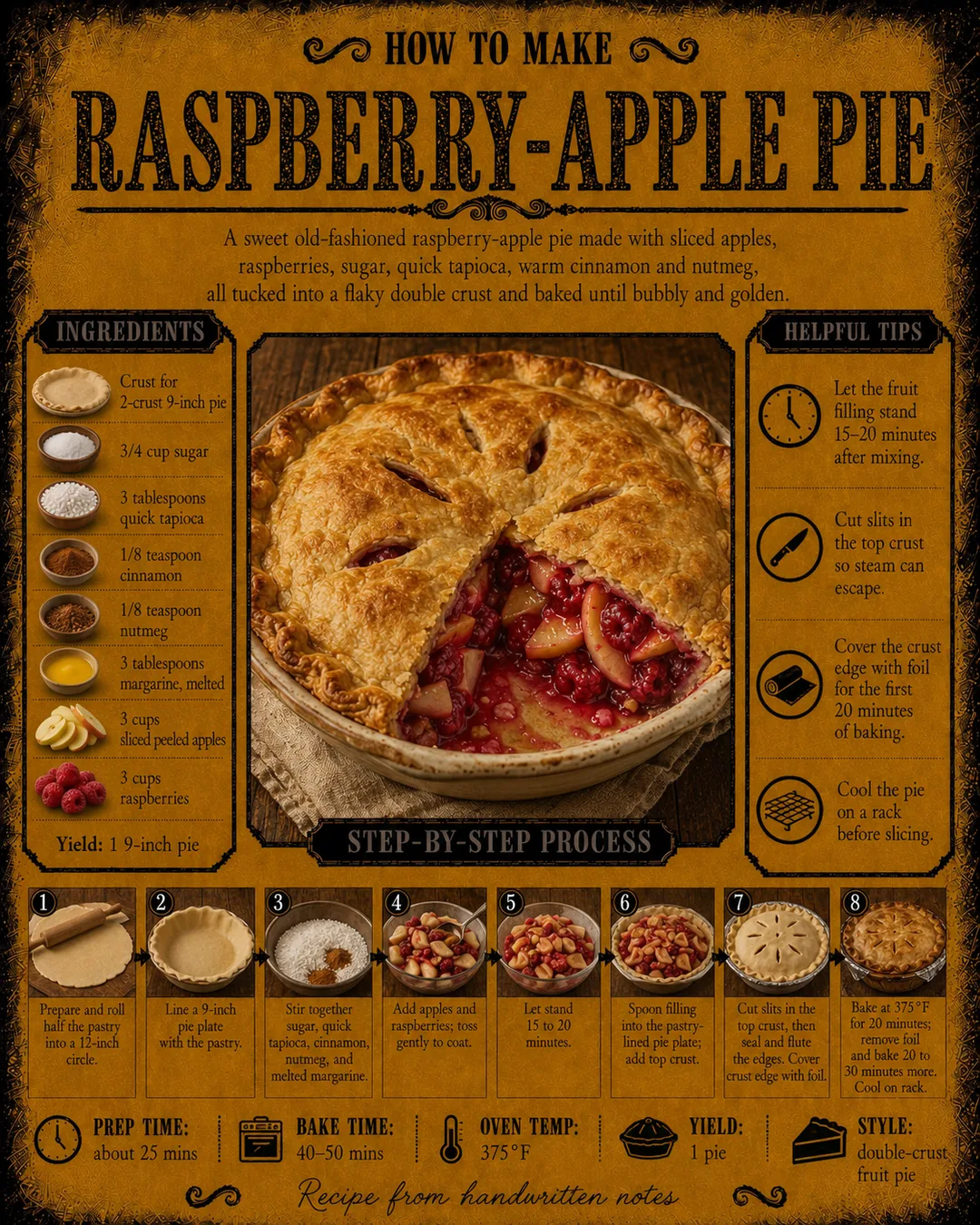 Official source card for Raspberry Apple Pie