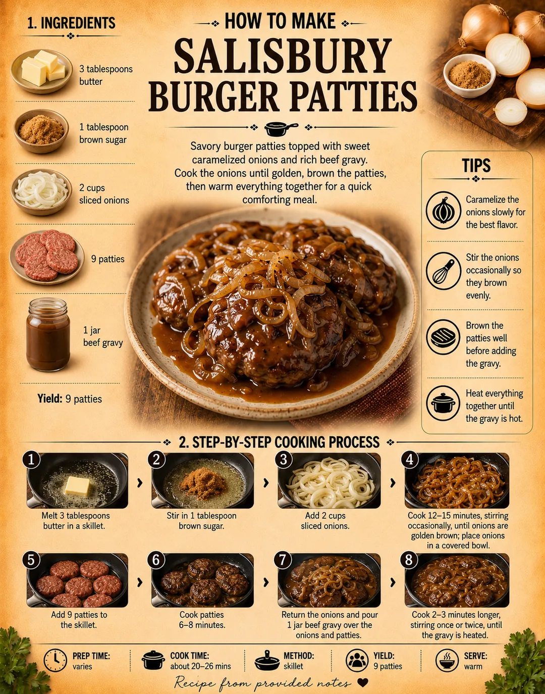 Official source card for Salisbury Burger Patties