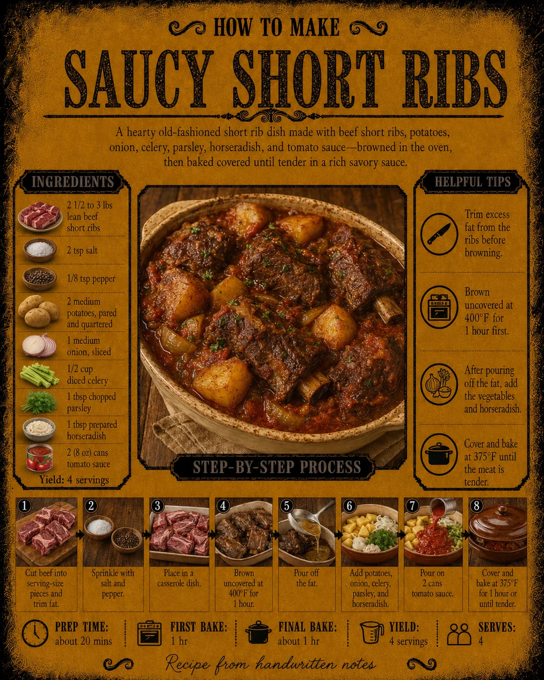 Official source card for Saucy Short Ribs