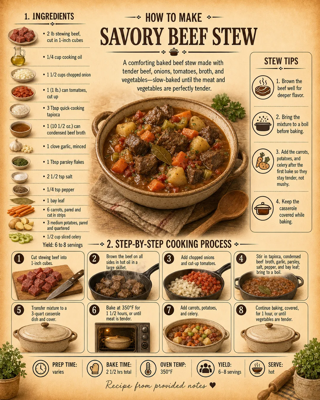 Official source card for Savory Beef Stew