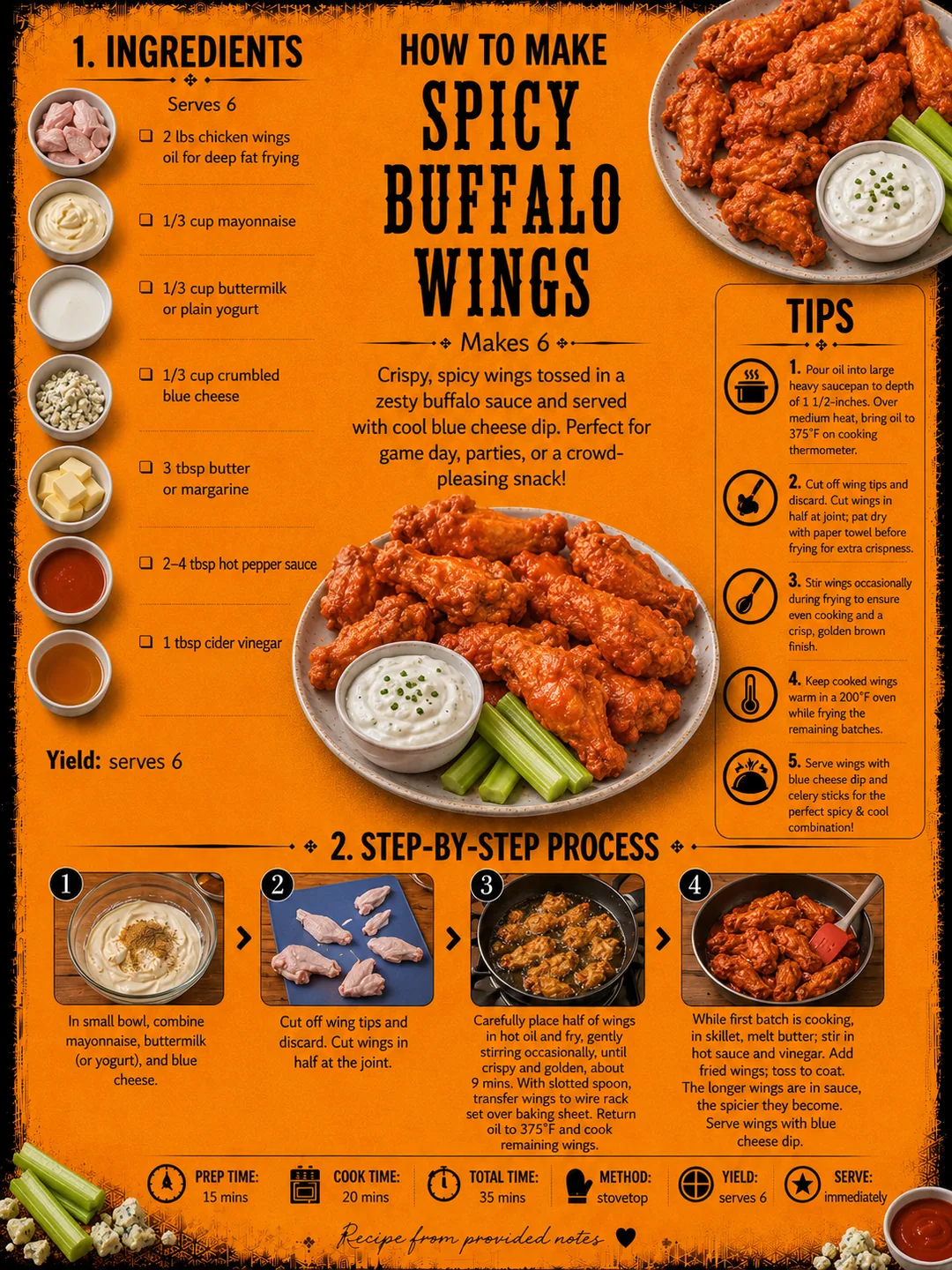 Official source card for Spicy Buffalo Wings