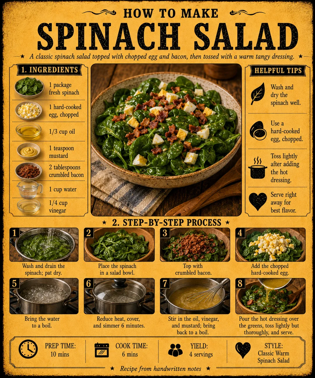 Official source card for Spinach Salad