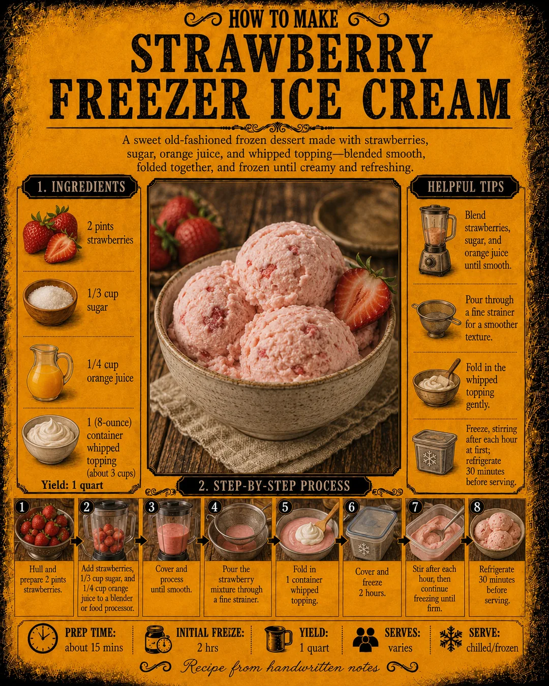 Official source card for Strawberry Freezer Ice Cream