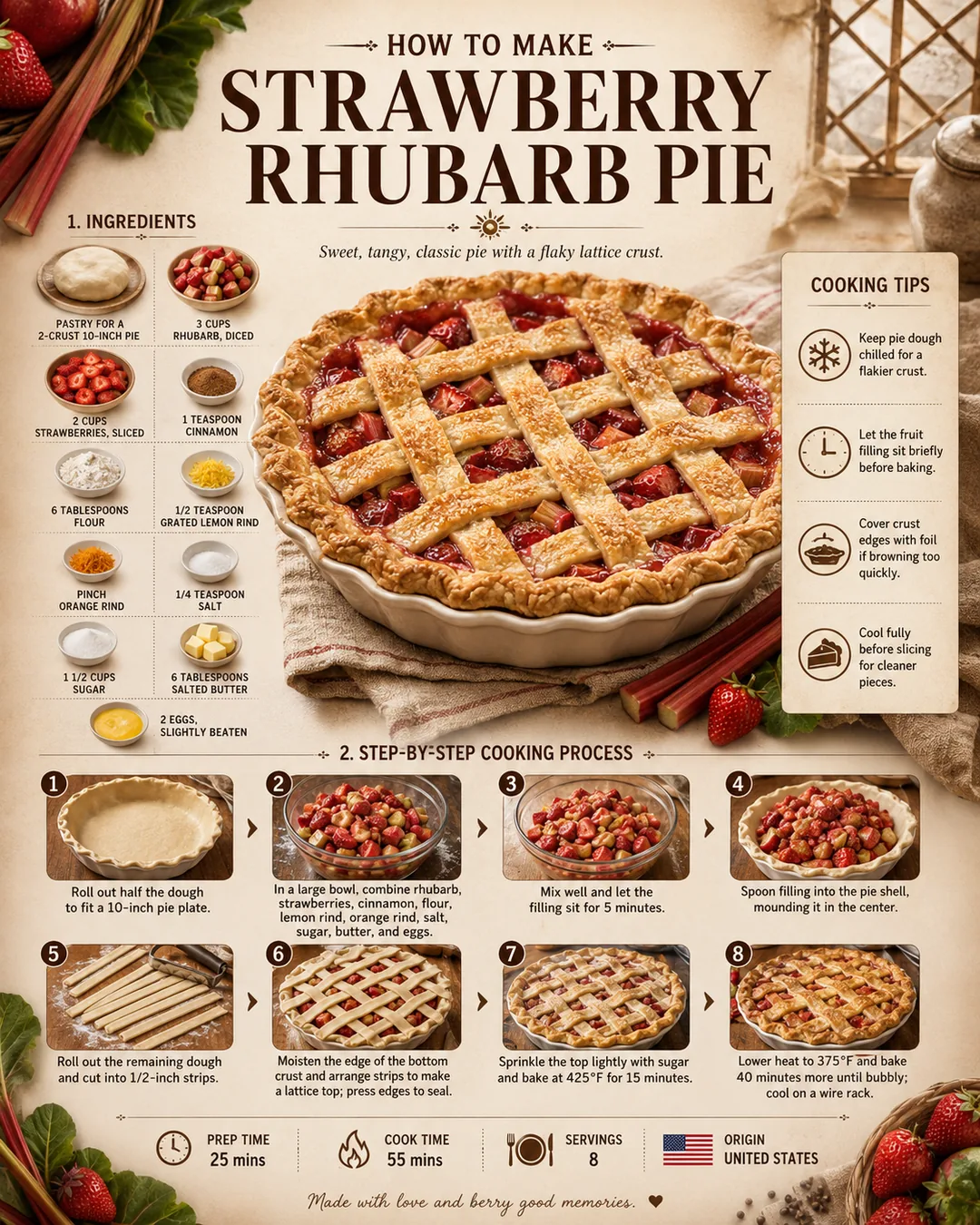 Official source card for Strawberry Rhubarb Pie