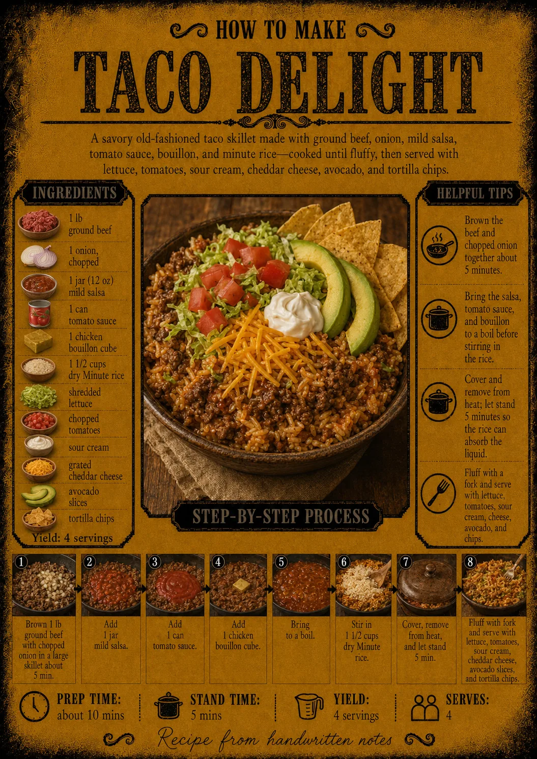Official source card for Taco Delight